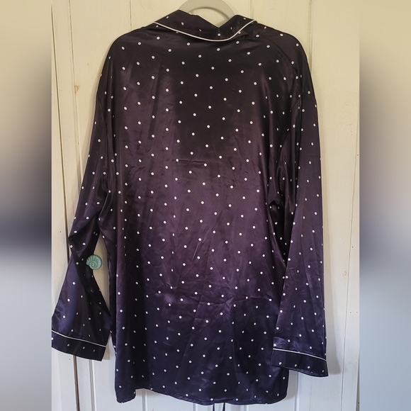 Lonxu Silk Satin Pajamas Long Sleeve Two-Piece Sleep Pajama Set - Picture 3 of 13